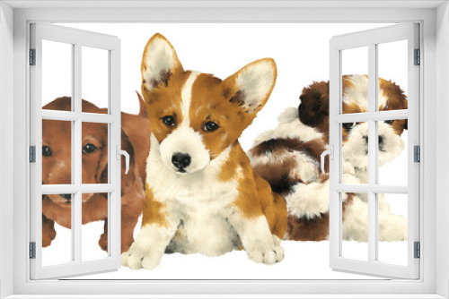 Fototapeta Naklejka Na Ścianę Okno 3D - 可愛い犬