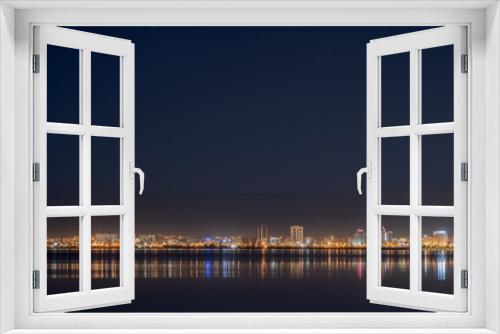Fototapeta Naklejka Na Ścianę Okno 3D - Tunis Lake by night 