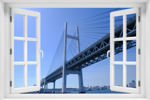 Fototapeta Naklejka Na Ścianę Okno 3D - YOKOHAMA Bay Bridge (YOKOHAMA_JAPAN)