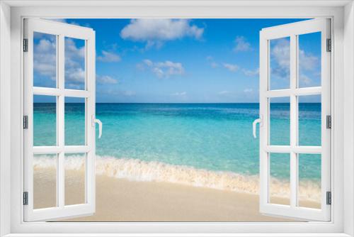 Fototapeta Naklejka Na Ścianę Okno 3D - Morning at Eagle Beach at Aruba
