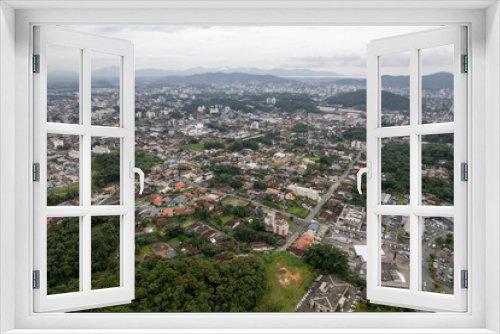 Fototapeta Naklejka Na Ścianę Okno 3D - Aerial view of Joinville city, Santa Catarina, Brazil.