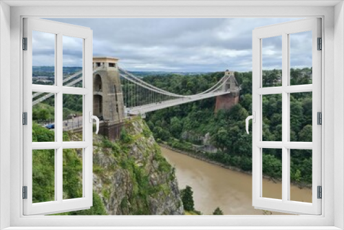 Fototapeta Naklejka Na Ścianę Okno 3D - suspension bridge