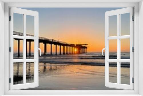 Fototapeta Naklejka Na Ścianę Okno 3D - sunset pier