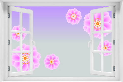 Fototapeta Naklejka Na Ścianę Okno 3D - Late bloom cherry blossom flower petals.