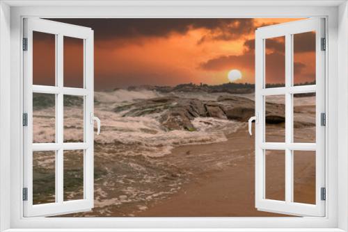 Fototapeta Naklejka Na Ścianę Okno 3D - beautiful sunset over the Indian Ocean Sri Lanka