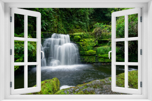 Fototapeta Naklejka Na Ścianę Okno 3D - Matai waterfalls, The Catlins, Southland, Aotearoa / New Zealand