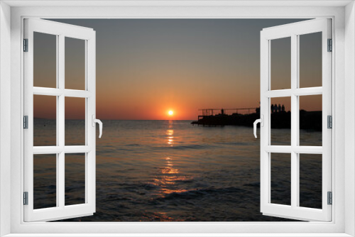 Fototapeta Naklejka Na Ścianę Okno 3D - Beautiful Sunrise in Pomorie, Bulgaria. Black sea  