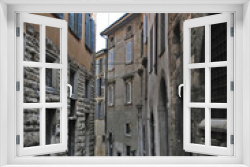 Fototapeta Naklejka Na Ścianę Okno 3D - Le strade di Bergamo Alta