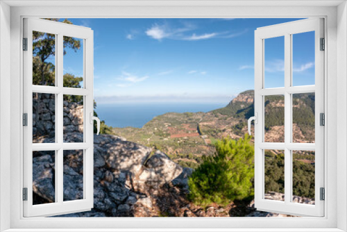 Fototapeta Naklejka Na Ścianę Okno 3D - Landscape of the Serra de Tramuntana , mountain range on the Spanish island of Palma de Mallorca, Spain, Europe