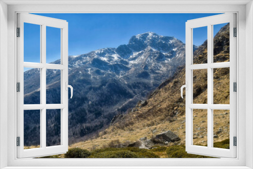 Fototapeta Naklejka Na Ścianę Okno 3D - View of the east face of Mount Mucrone, a beautiful peak in the Biella pre-Alps