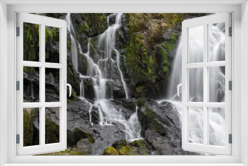 Fototapeta Naklejka Na Ścianę Okno 3D - Rhaeadr Ewynnol (Swallow Falls) waterfall, close to the town of Betws-y-Coed. In Snowdonia National Park, north Wales