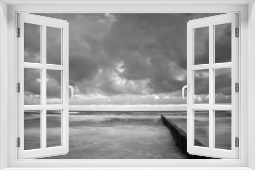 Fototapeta Naklejka Na Ścianę Okno 3D - Morze i chmury