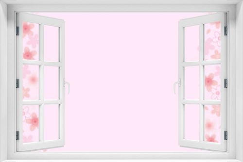Fototapeta Naklejka Na Ścianę Okno 3D - 桜の背景素材・フレーム