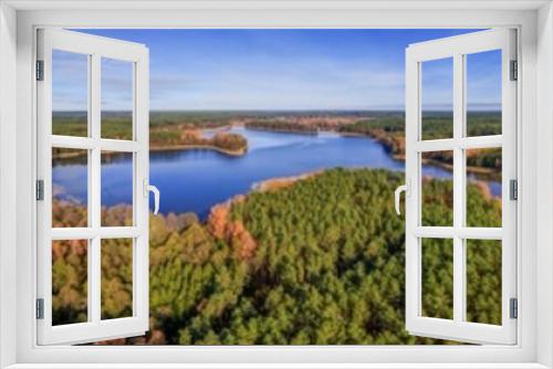 Fototapeta Naklejka Na Ścianę Okno 3D - Panorama Mazur-krainy tysiąca jezior w północno-wschodniej Polsce