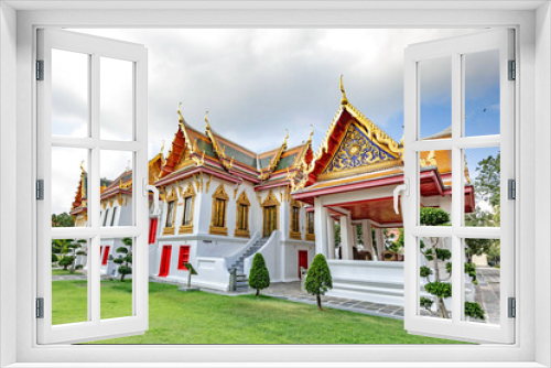 Fototapeta Naklejka Na Ścianę Okno 3D - The Marble Temple (Wat Benchamabophit) Bangkok Thailand

