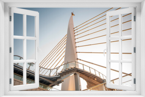 Fototapeta Naklejka Na Ścianę Okno 3D - Golden Horn Bridge metro station. bridge tower 