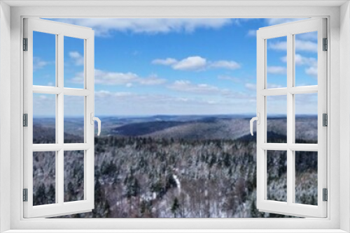 Fototapeta Naklejka Na Ścianę Okno 3D - drone panoramic view of the hills 