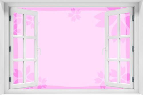 Fototapeta Naklejka Na Ścianę Okno 3D - 桜の花満開の背景その３