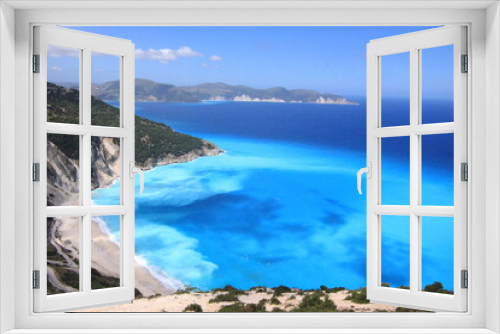 Fototapeta Naklejka Na Ścianę Okno 3D - Plaża Myrtos na greckiej wyspie Kefalonia