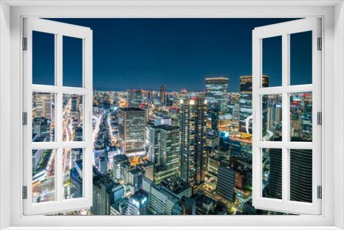 Fototapeta Naklejka Na Ścianę Okno 3D - リッツカールトン大阪高層階からの夜景　【大阪夜景】