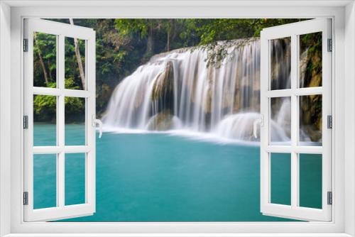 Fototapeta Naklejka Na Ścianę Okno 3D - Erawan Waterfall,beautiful waterfall deep forest in Thailand