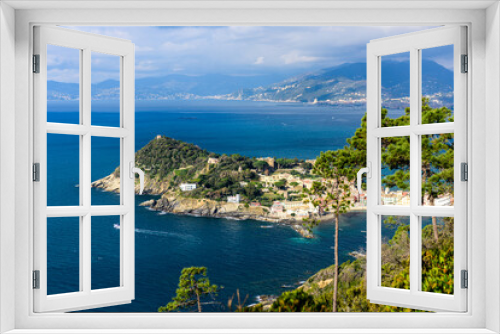 Fototapeta Naklejka Na Ścianę Okno 3D - Sestri Levante, Baia del Silenzio, Liguria