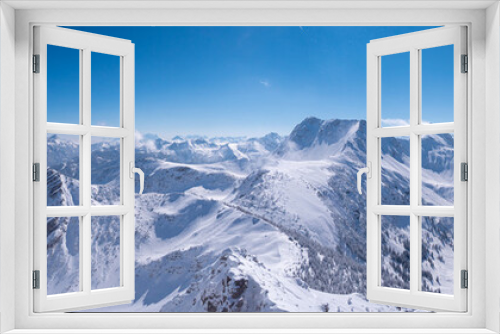 Fototapeta Naklejka Na Ścianę Okno 3D - Winterpanorama der Tannheimer Berge vom Ponten