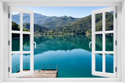 Fototapeta Naklejka Na Ścianę Okno 3D - Italien, See, Landschaft, Panorama, Hintergrund