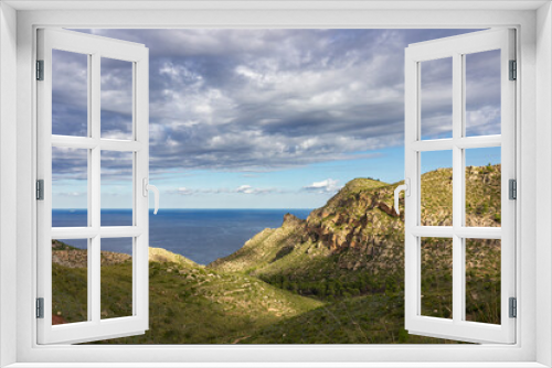 Fototapeta Naklejka Na Ścianę Okno 3D - View from Sa Gramola mountain in Mallorca (Spain)