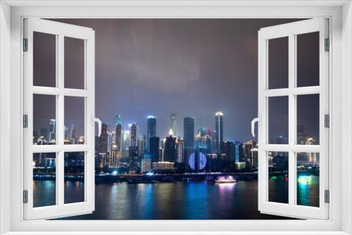 Fototapeta Naklejka Na Ścianę Okno 3D - Chongqing city in China at night