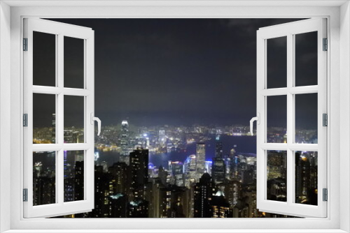 Fototapeta Naklejka Na Ścianę Okno 3D - 香港　夜景　ビクトリアピーク