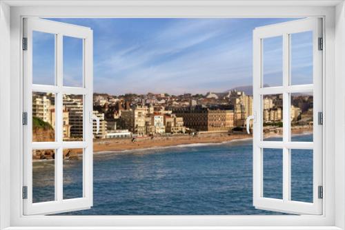 Fototapeta Naklejka Na Ścianę Okno 3D - Biarritz, the famous resort in France. Panoramic view of the city and the beaches.