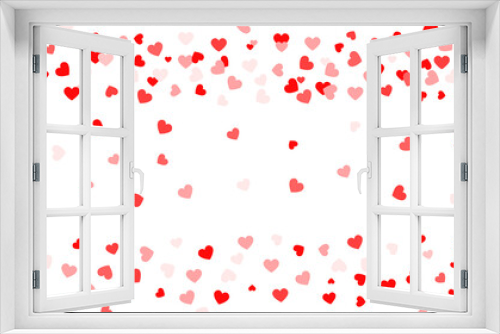 Abstract background with red hearts. Heart love vector background. Romantic pattern. Happy valentine day.