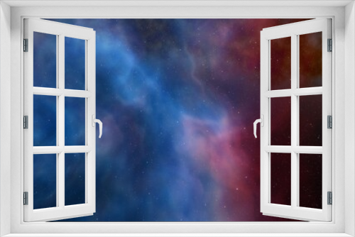 Fototapeta Naklejka Na Ścianę Okno 3D - Space background with realistic nebula and shining stars. Colorful cosmos with stardust and milky way. Magic color galaxy. Infinite universe and starry night
