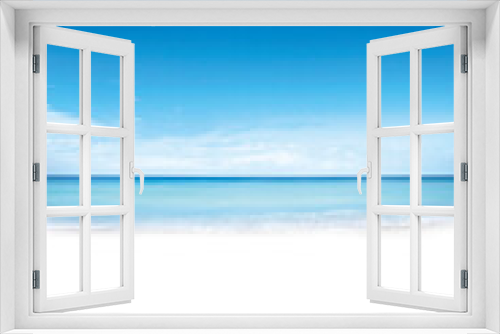 Fototapeta Naklejka Na Ścianę Okno 3D - 夏の海と空と浜辺