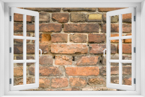 Fototapeta Naklejka Na Ścianę Okno 3D - Ceglany mur
