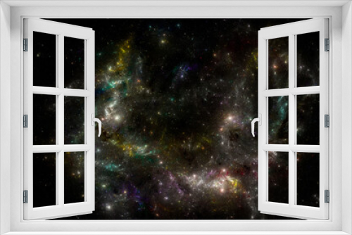 Fototapeta Naklejka Na Ścianę Okno 3D - Banner Star field background . Starry outer space background texture . Colorful Starry Night Sky Outer Space background. 3D illustration
