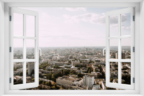 Fototapeta Naklejka Na Ścianę Okno 3D - Panoramic view of Kyiv houses in Ukraine