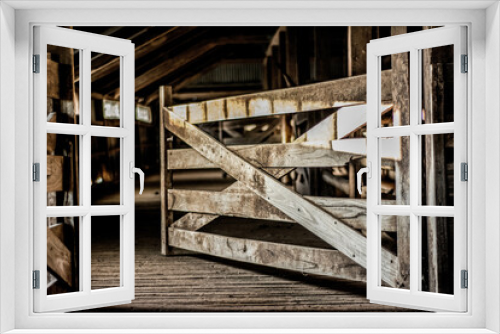 Fototapeta Naklejka Na Ścianę Okno 3D - old wooden gate