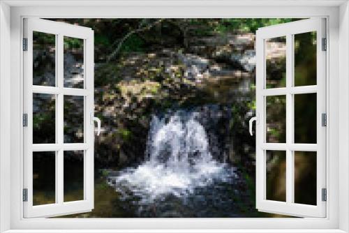 Fototapeta Naklejka Na Ścianę Okno 3D - Waterfall at Aira Force near Ullswater, Cumbria, is a beautiful waterfall set amongst ancient woodland and landscaped glades. Lake District Area, UK.