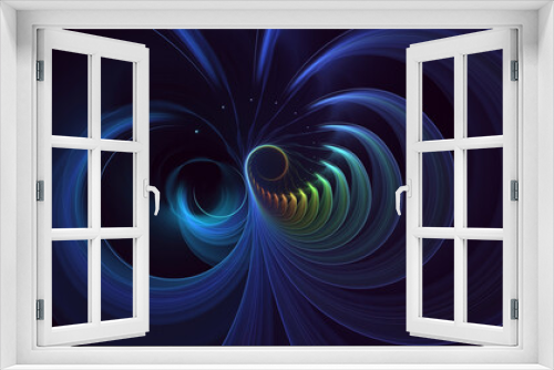 Fototapeta Naklejka Na Ścianę Okno 3D - 3D rendering abstract colorful fractal light background