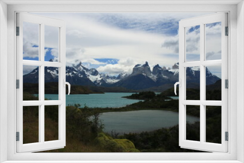 Fototapeta Naklejka Na Ścianę Okno 3D - Chilean Patagonia landscape, Torres del paine
