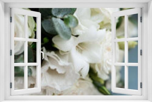 Fototapeta Naklejka Na Ścianę Okno 3D - elegant wedding bouquet of fresh natural flowers