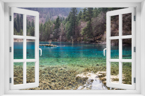 Fototapeta Naklejka Na Ścianę Okno 3D - Jiuzhaigou National Park, blue lakes, Sichuan province, China