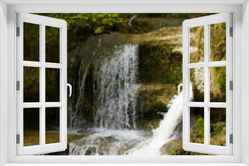 Fototapeta Naklejka Na Ścianę Okno 3D - Waterfall of Kempten (ChÃ¤mtner Wasserfall) in the Canton of Zurich