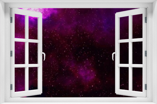 Fototapeta Naklejka Na Ścianę Okno 3D - purple nebula and cosmic dust in deep space