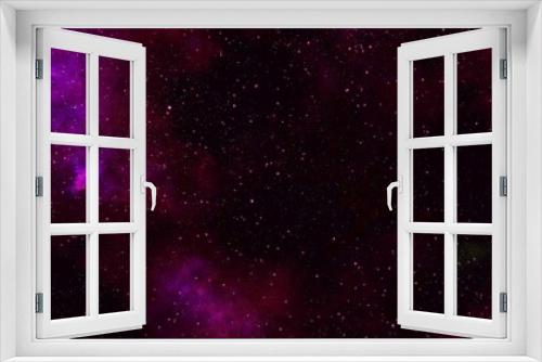 Fototapeta Naklejka Na Ścianę Okno 3D - purple nebula and cosmic dust in deep space