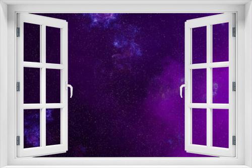 Fototapeta Naklejka Na Ścianę Okno 3D - Etherial Purple Bursting Galaxy with stars