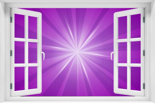 Fototapeta Naklejka Na Ścianę Okno 3D - 紫の放射状背景　Radial abstract ray background