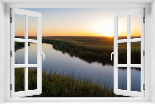 Fototapeta Naklejka Na Ścianę Okno 3D - Marsh Sunrise
